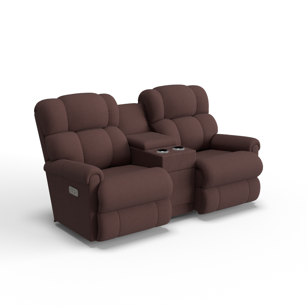 Pinnacle Power Wall Reclining Loveseat w/ Console Headrest & Lumbar